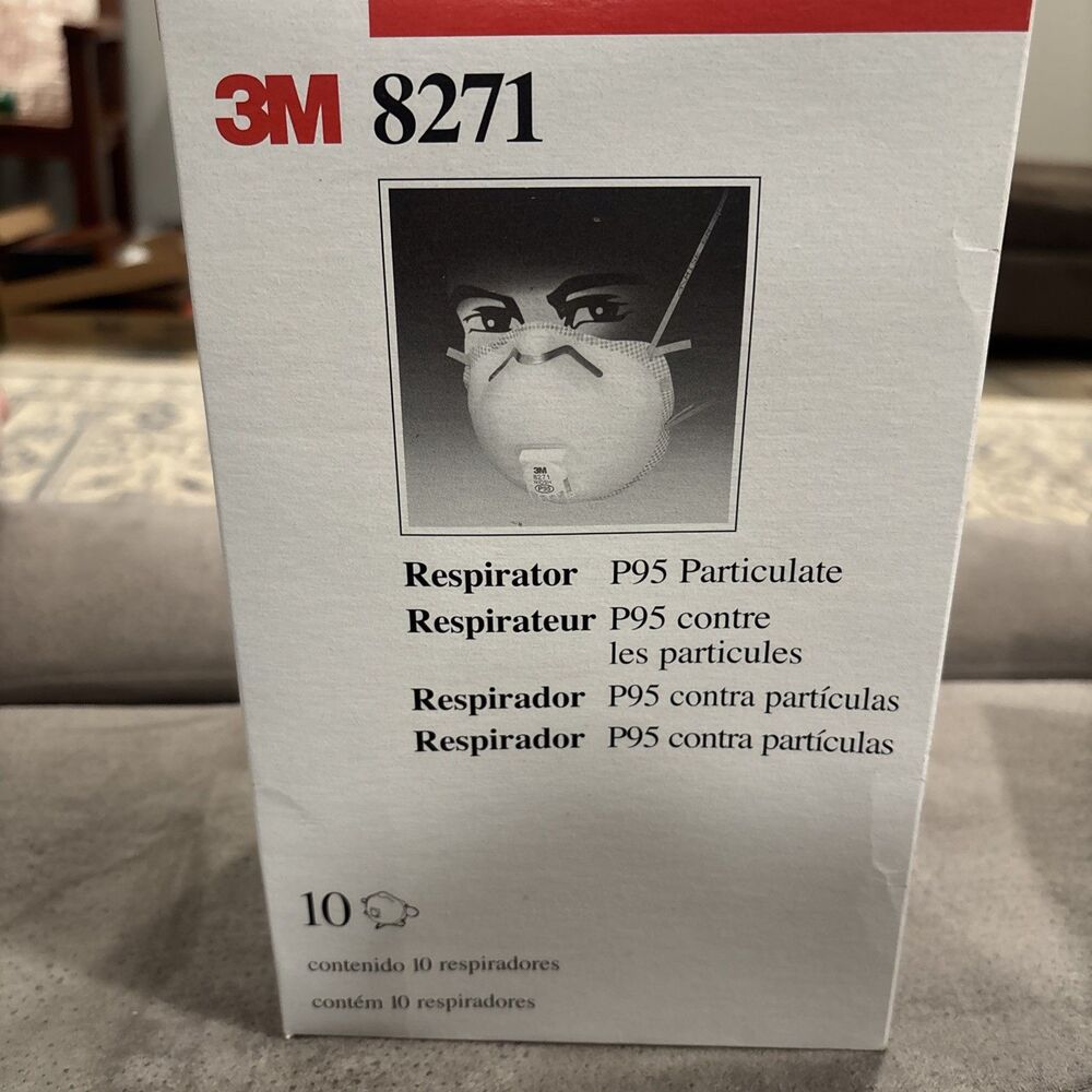 3M P95 Multi - Purpose Disposable Particulate Respirator White 10 pc Mask In Box